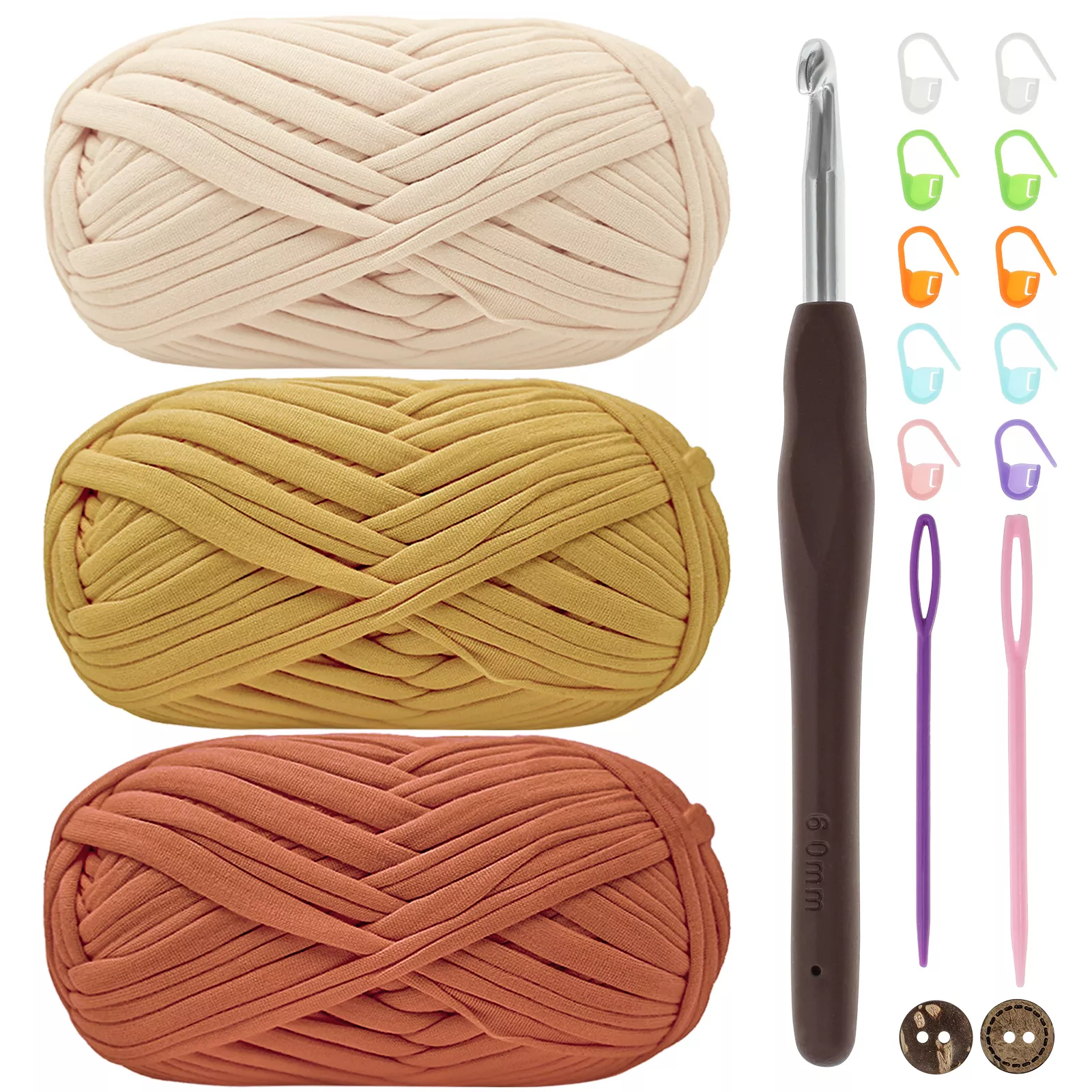 Chunky yarn for crochet t shirt yarn for crocheting crochet yarn thick wool for crochet 3x100g chunk